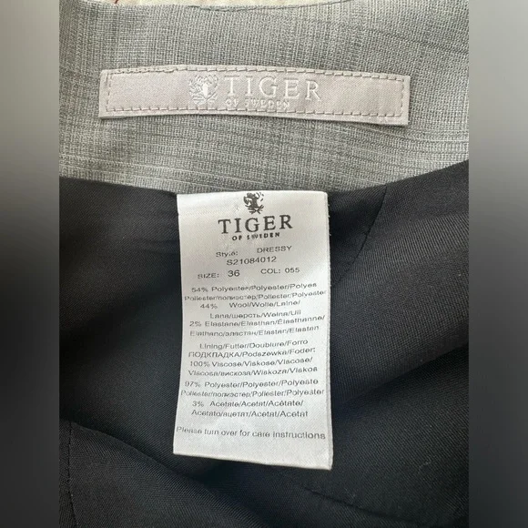 Tiger of Sweden size 36 (size small) gray plaid boatneck dress - Picture 6 of 6